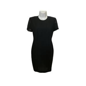 Vintage Donna Morgan Petites Black Glamorous Party Mid Knee Dress - EC   2​